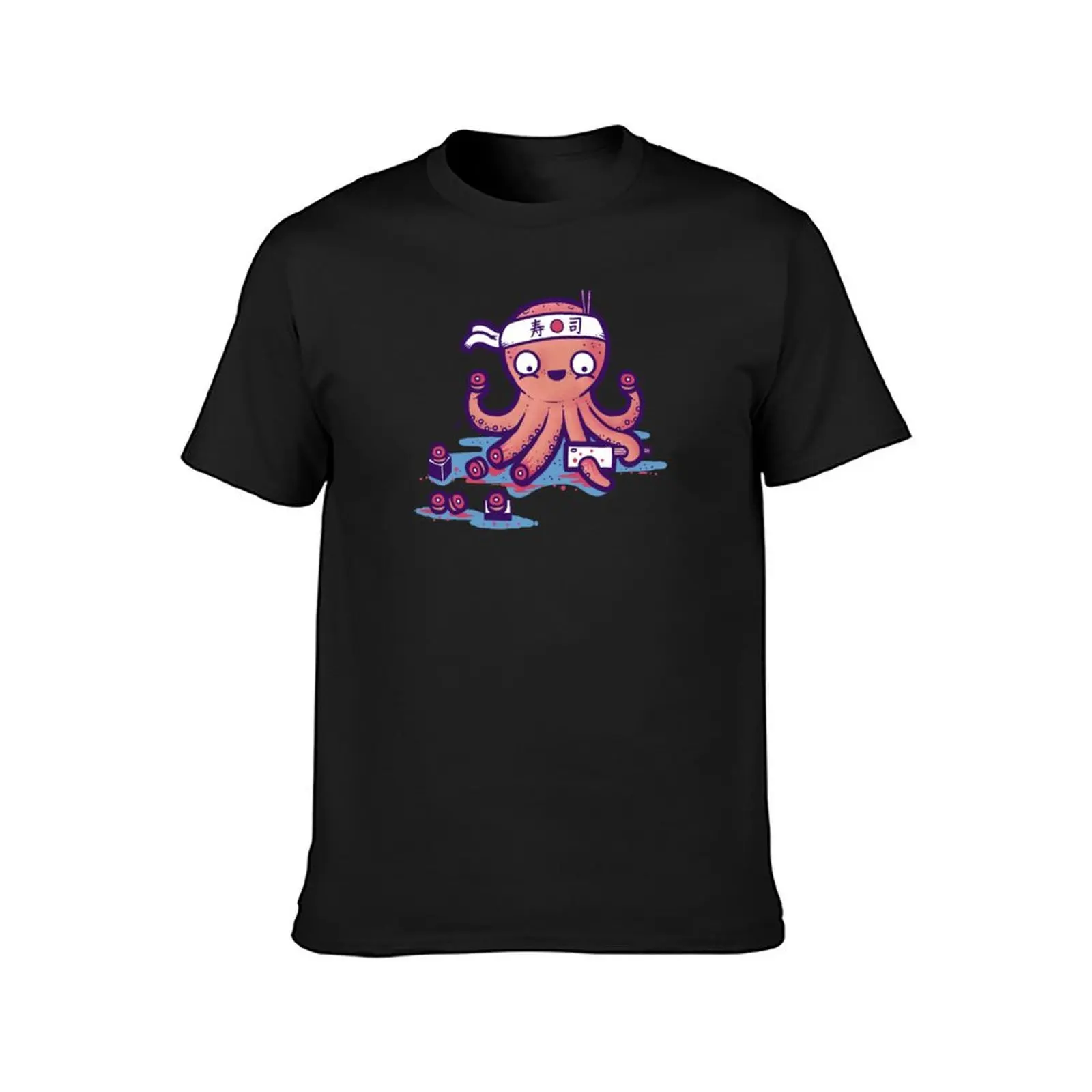 Octosushi-Camiseta de secado rápido para hombres, ropa linda de moda coreana, camisetas blancas lisas