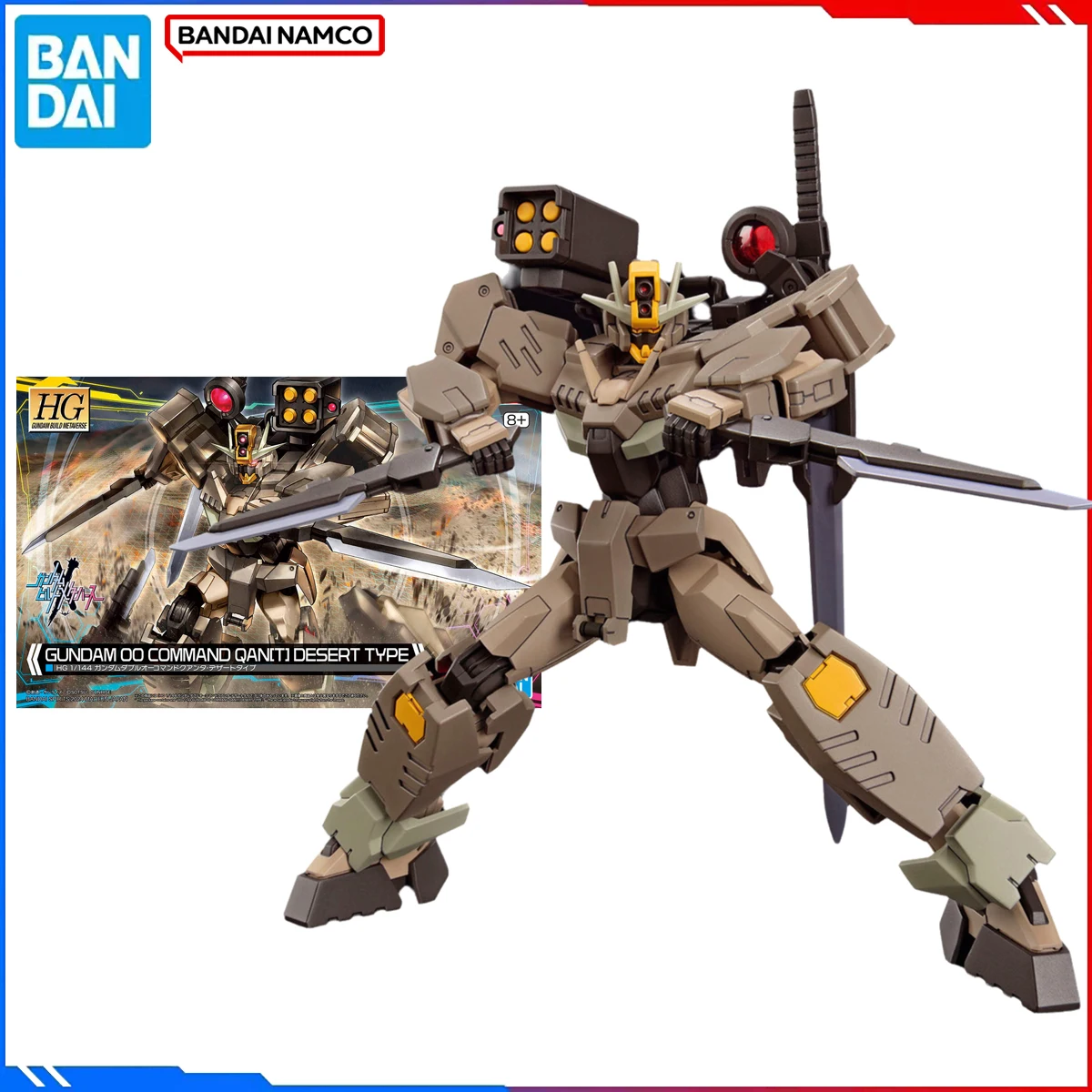 

Подлинная оригинальная фигурка Bandai Gundam, наборы моделей HGGBM 1/144, аниме-фигурки Gundam 00, командные друзья[T], модель пустыни, игрушки