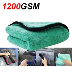 1200GSM Car Wash Microfiber Towel Car Detailing Micro Fiber Rag Car Cleaning Drying Auto Washing Cloth Car Winter Accessories