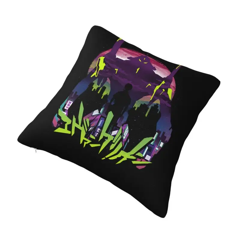 Custom Nordic Style EVA Evangelions Anime Cushion Covers Velvet Harajuku Manga Throw Pillow Case for Car Square Pillowcase