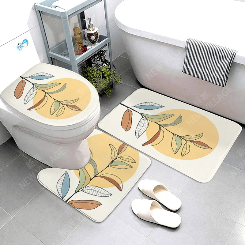 Anti-slip Bath Mat Bathroom Small Rug Shower Mat Decorative Absorbent Foot Mat Entrance Bathtub toilet rug Morandi Nordic Modern