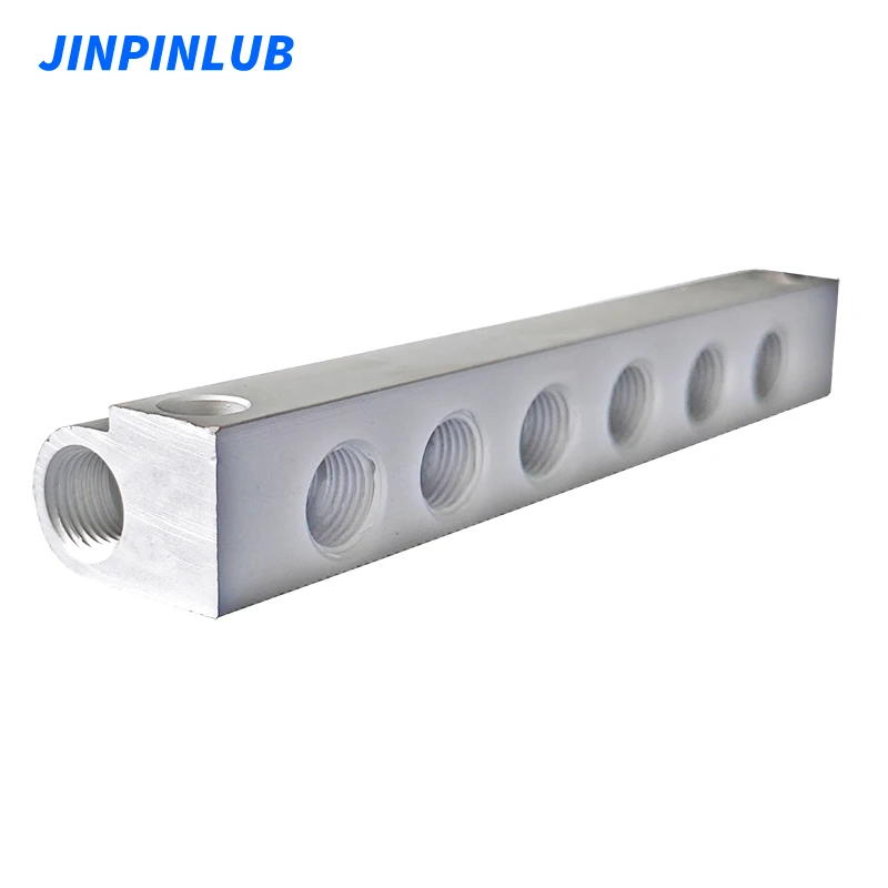 JINPINLUB 2-12way aluminum oxide alloy distributor block oil pipe junction connector for metering valve