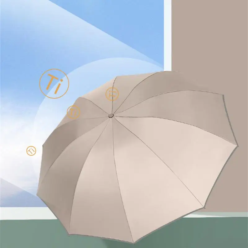 Sunscreen Umbrella 10 Ribs Reverse Folding Fully Automatic Durable Strong Waterproof Performance Rain Gear Uv Parasol For Adults