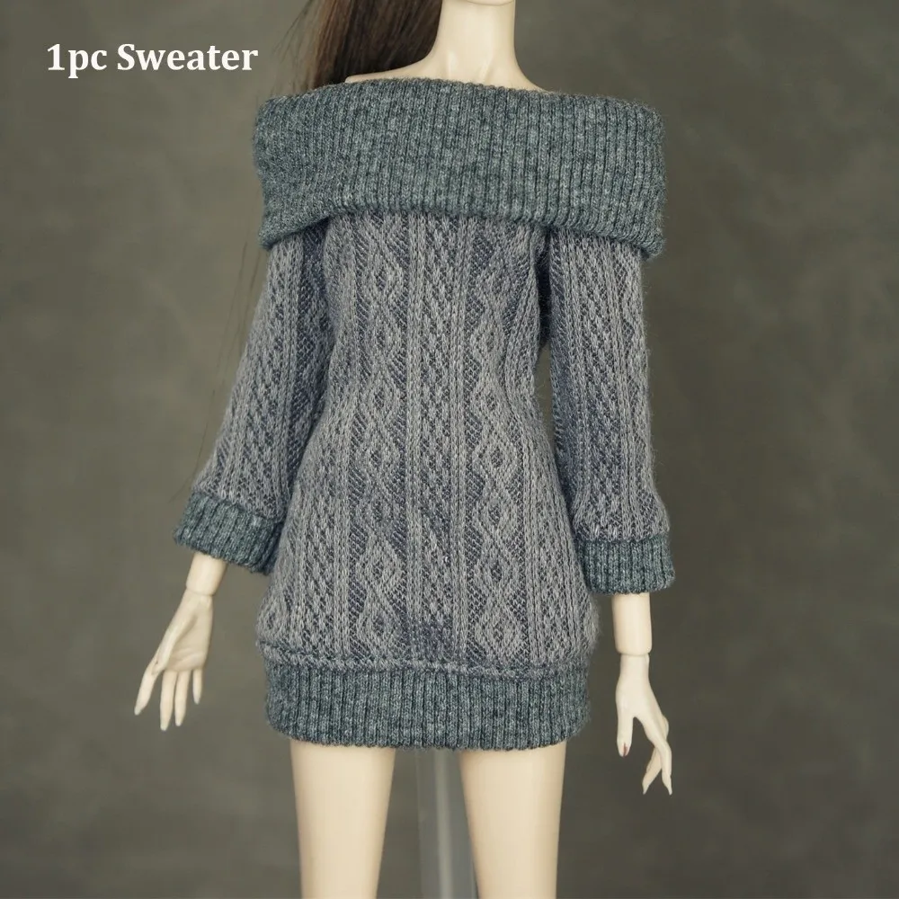 Handmade Doll Knitted Sweater Multicolored Mini 30cm Dolls Casual Dress Kids DIY Gift Toys Doll Accessories Tops for 1/6 Doll