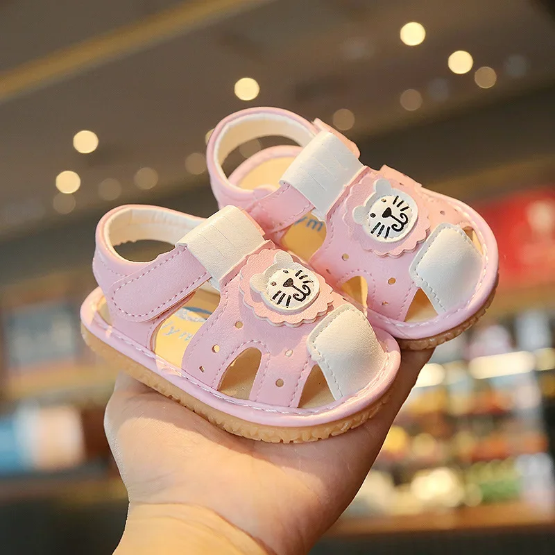 Unisex Baby Boy Girl Sandals 2023 Summer Beach Toddler Close Toed Shoes Newborn Infant First Walkers Breathable Sandals For Baby