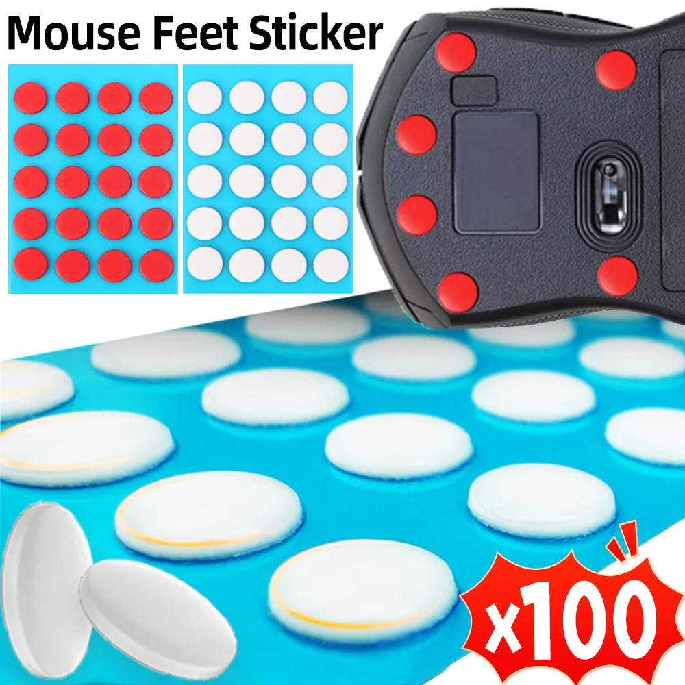 20-100pcs 6/7mm Universal Mouse Feet Pads Small Round Dot Mouse Skates DIY Mice Glide Feet ICE Control Speed Version for Esports