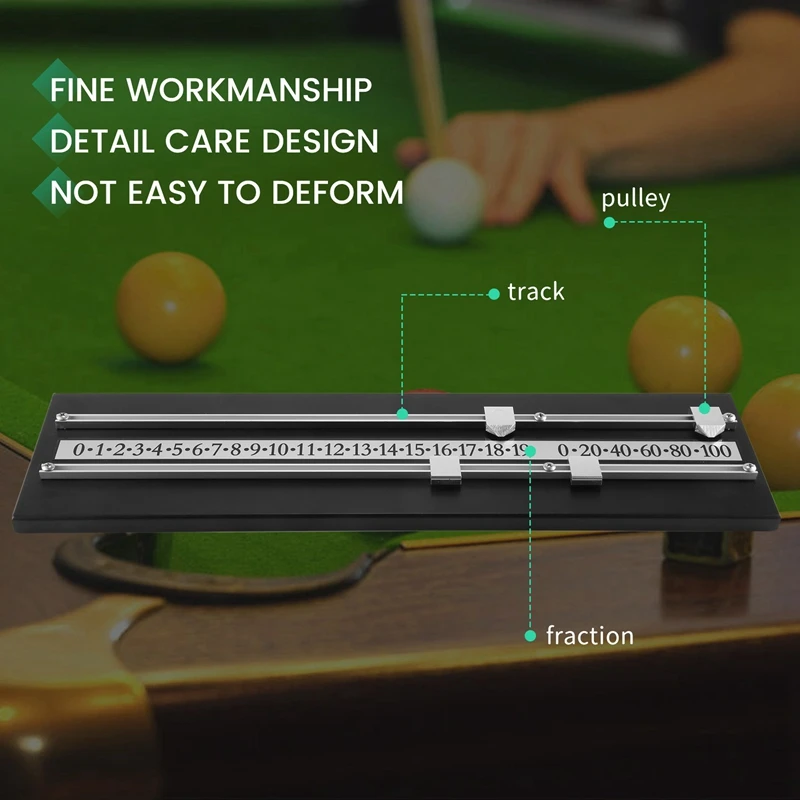 Snooker Scoreboard Complete With Scorer/Rails And Pointers For Billiard Lovers Snooker Game Billiard Score Keeper