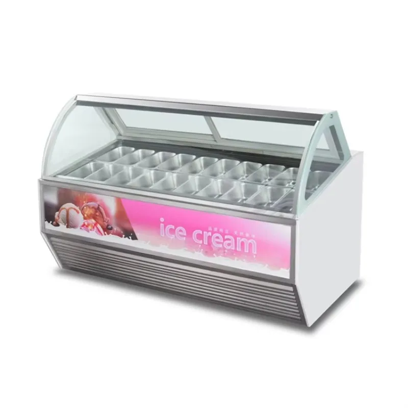 Commercial Deep Machine Smart Chest Mini Showcase Gelato Ice Cream Display Freezers For Sale Convenience Store