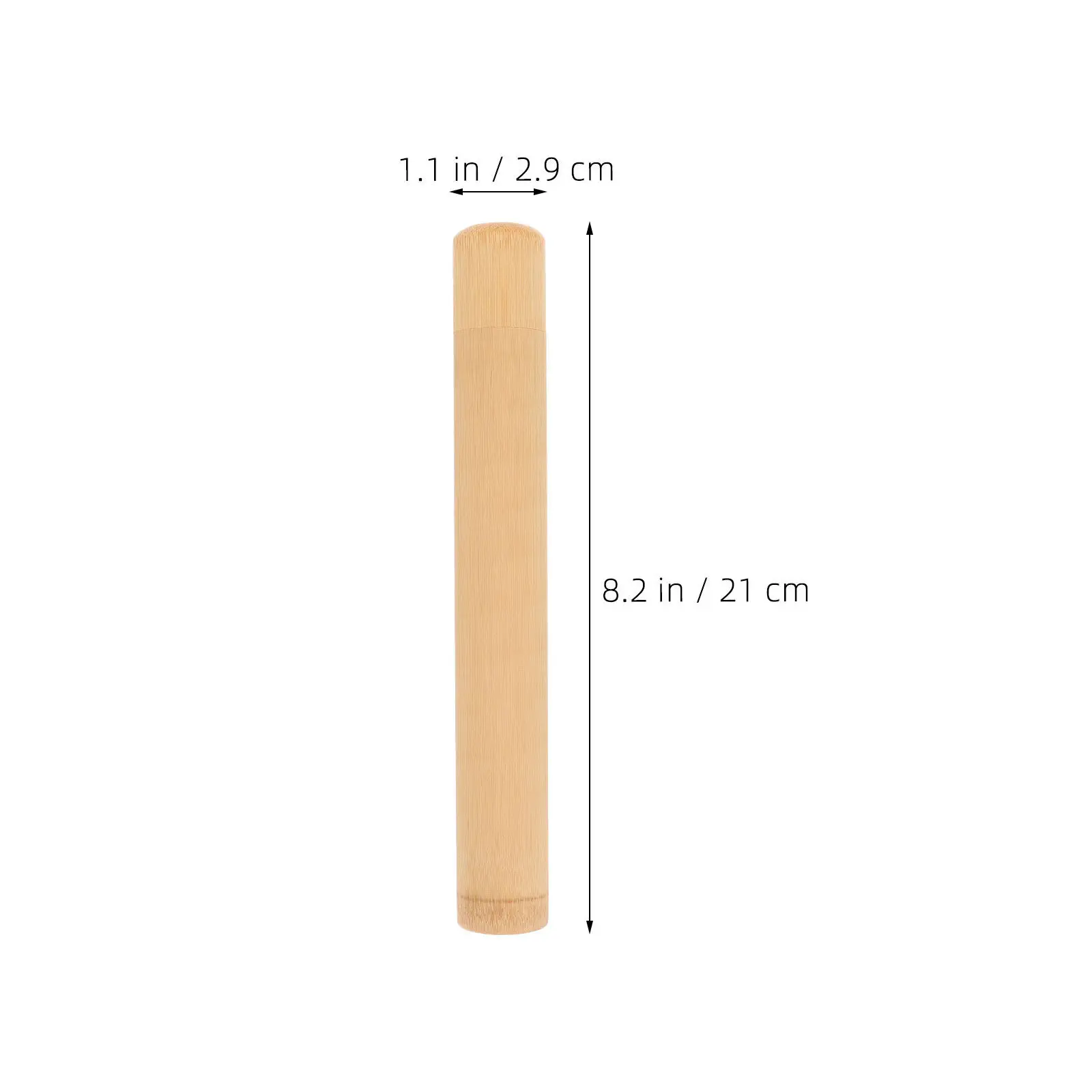 4Pcs Bamboo Toothbrush Holder Travel Portable Dustproof Bathroom Storage Tube Hiking Camping Toothbrush Carry Case