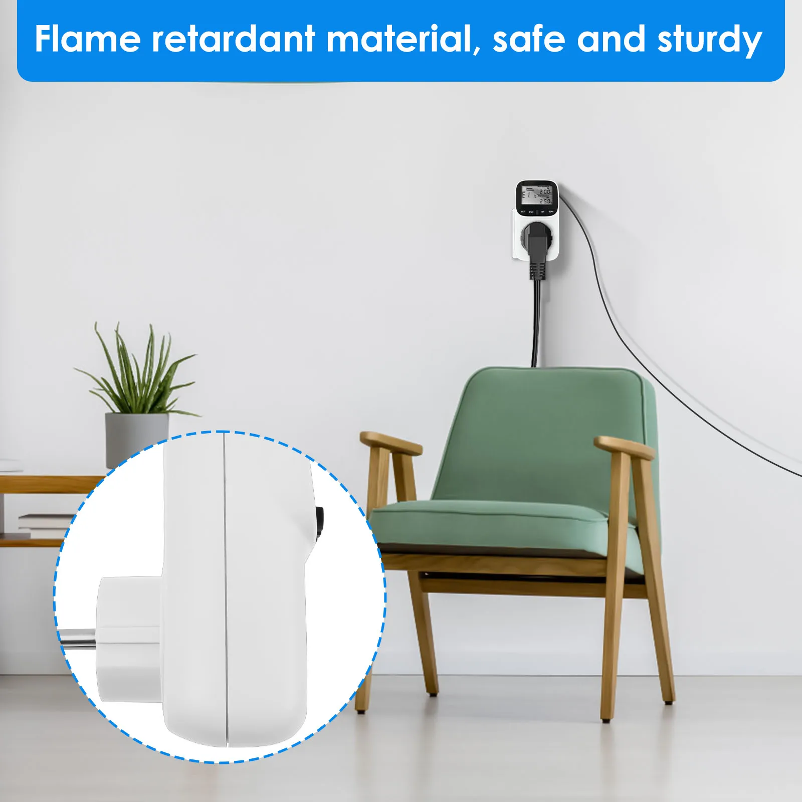 Picture 4: Temperature Controller Digital Thermostat Socket Plug with Sensor Timer Switch Temperature Socket Heating Cooling for Greenhouse