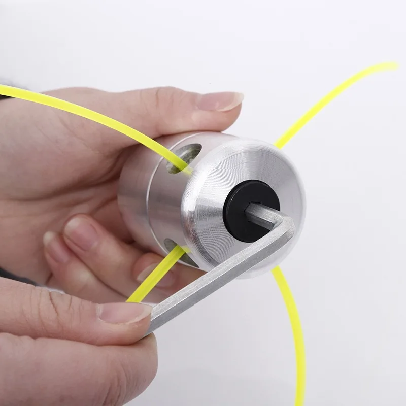 Sturdy Aluminum Grass Trimmer Head Cylindrical Mow Accessory String Cutter Garden Tools Replacement Parts For Lawns
