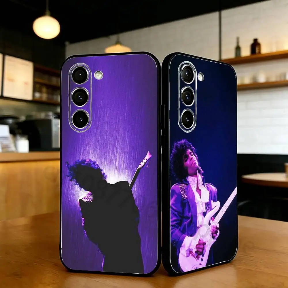 P-PRINCE Purple Rain Phone Case For Samsung S20,21,22,23,24,25,26 plus,ultra Silicone Cover