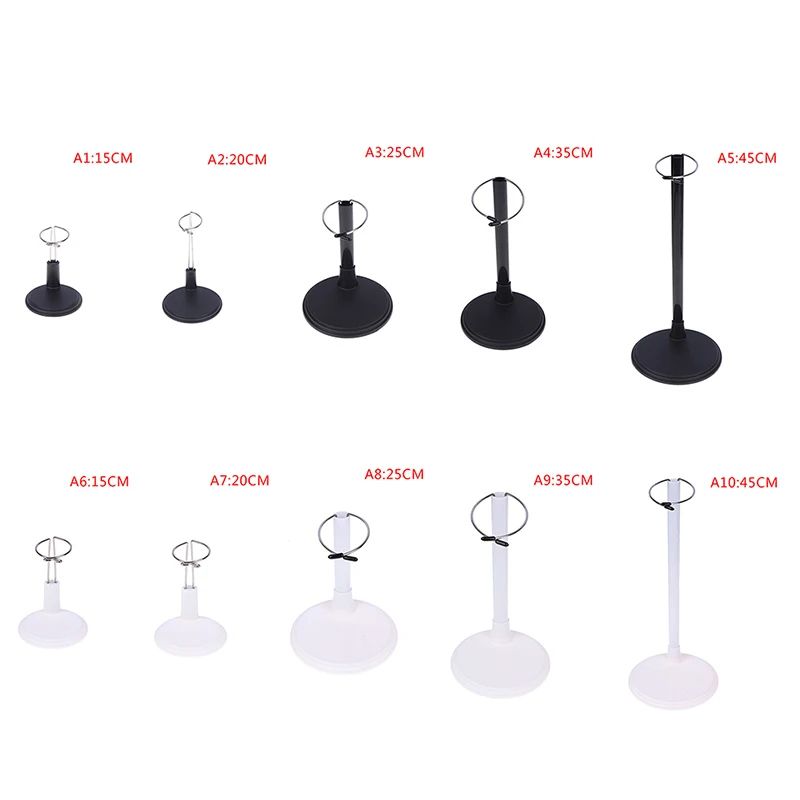 1Pc 15Cm 20Cm 25Cm 35Cm 45Cm Verstelbare Metalen Pop Stands Houder Professionele Display Base Houder Voor Poppen Speelgoed