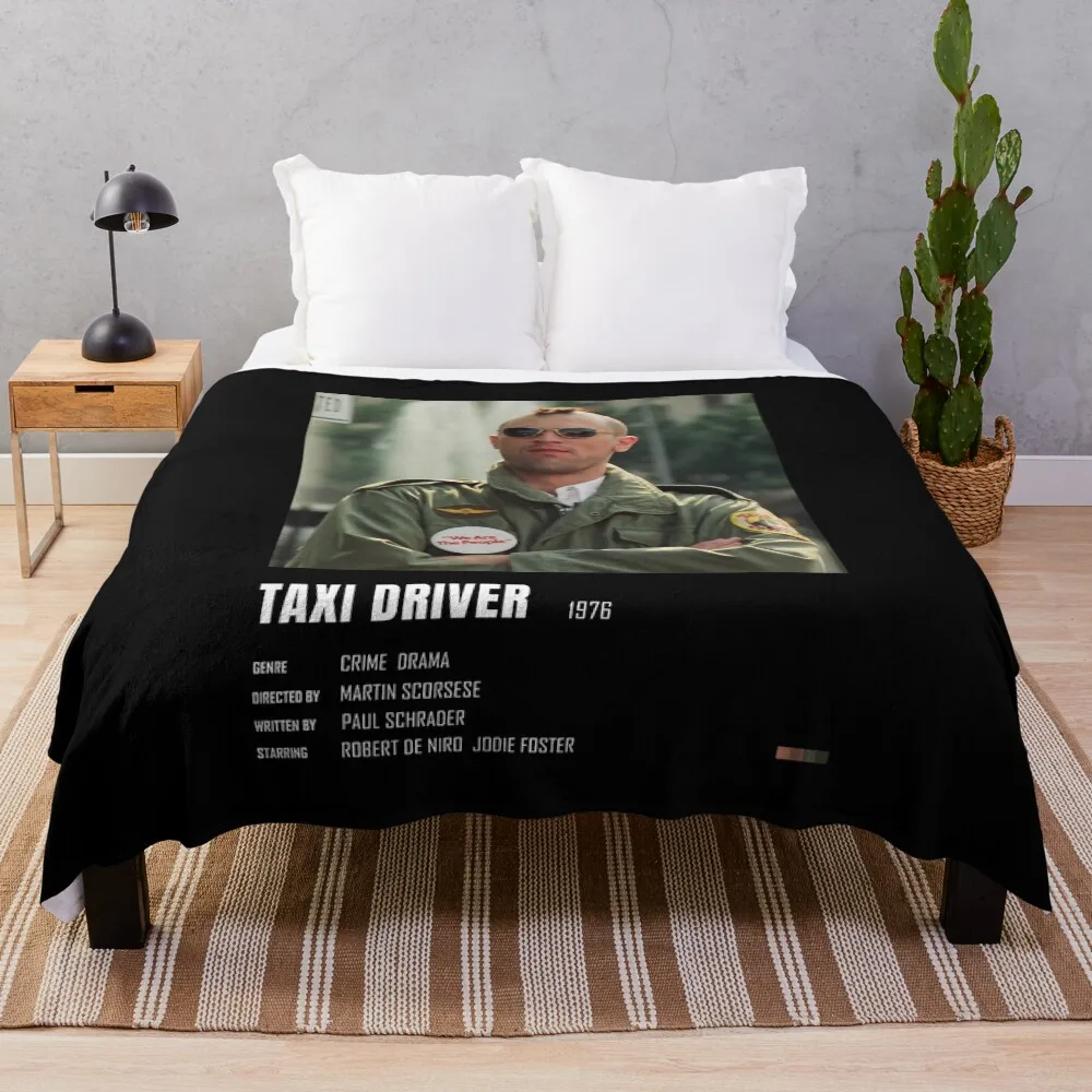 

Vintage Retro Taxi Driver Minimalist Poster Gifts Throw Blanket