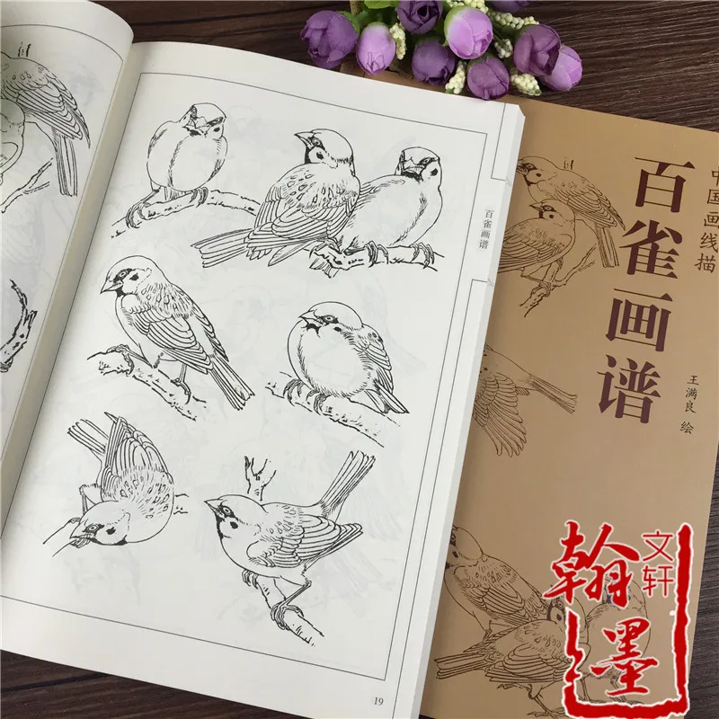 2022 New 94 Pages Birds Painting Collection Art Book Coloring Book Coloring Book for Adults Kids By ManLiang Wang Copybook Album