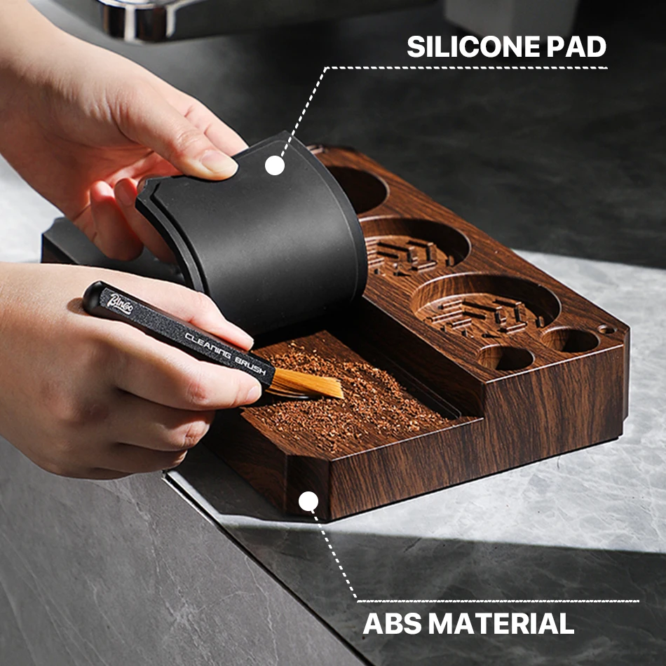 51-58mm ABS Coffee Portafilters Holder Coffee Filter Rack Espresso Tamper Mat Stand Cafe Tools Coffee Accessories for Barista images - 6