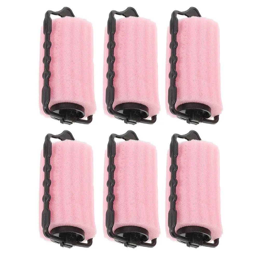 

6pcs Foam Rollers Sponge Curlers for Long Short Hair Damagefree Easy Style Rods Overnight Tools