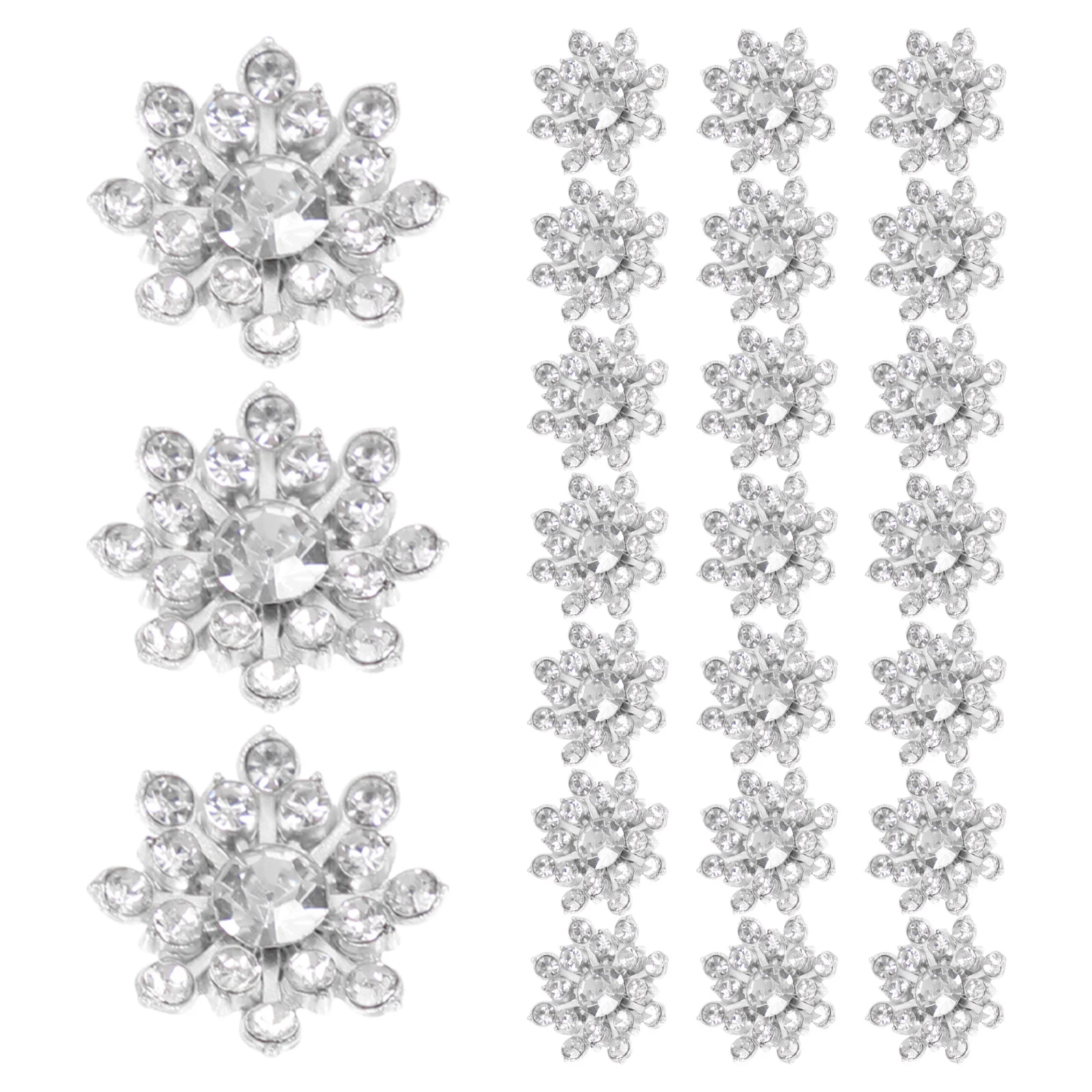 30 قطعة زر حجر الراين ديكور الحفر زهرة القلب تصميم أزرار معدنية Diy بها بنفسك الخياطة الملابس الحرفية فستان الزفاف الديكور