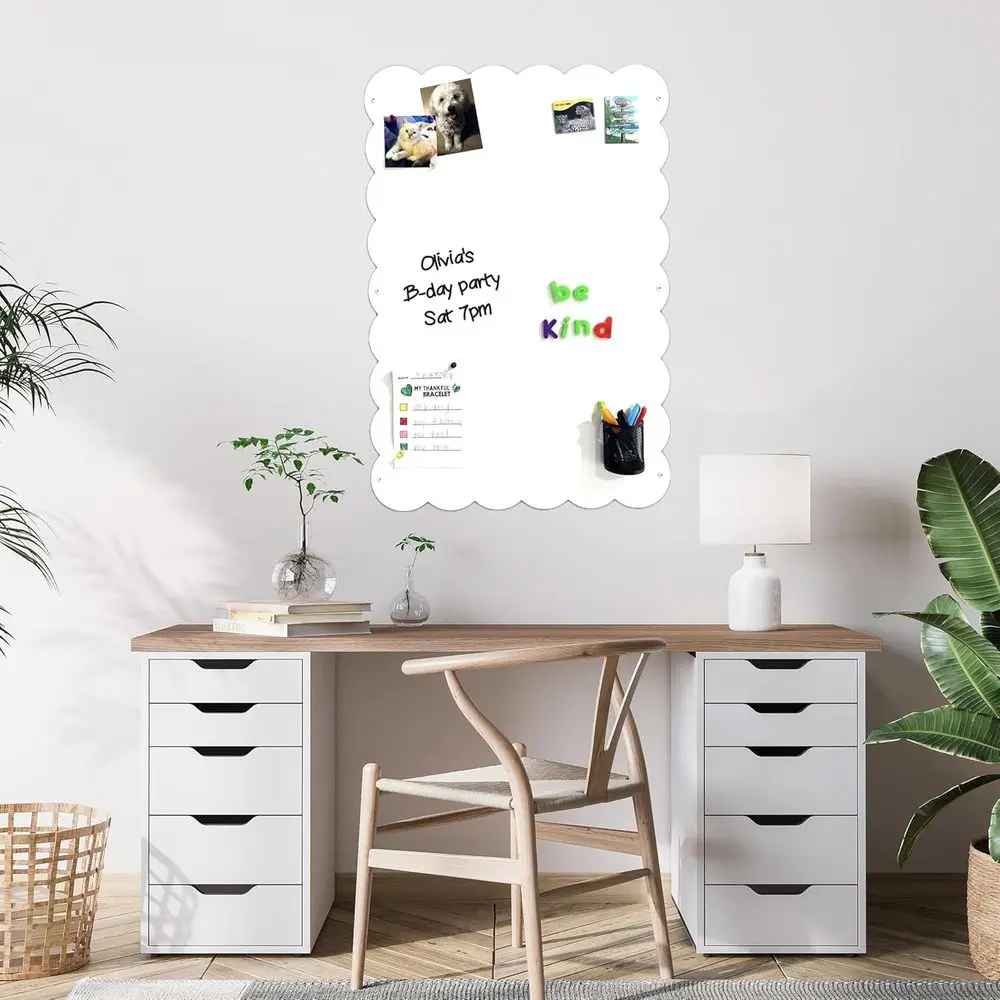 لوح مسح جاف مغناطيسي أبيض بدون إطار، 23.5 × 34.5، ديكور حائط، صنع في الولايات المتحدة الأمريكية #2