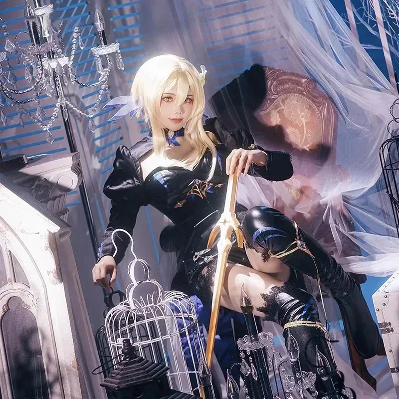 zz04zz12 Lumine Abyss Косплей Костюм Принцессы Genshin Impact Hotaru Taveler Женщина Девушка Fanart Doujin