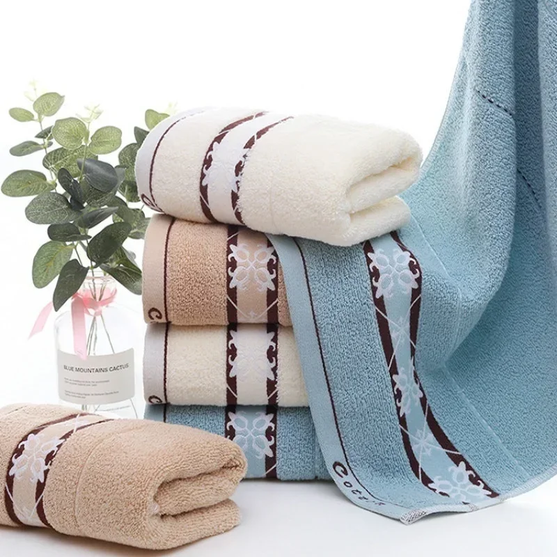 Soft Cotton Bath Towel No Lint Beach Household Thickened Face Wash Towel Adult Bathroom Bath Absorbent Towel 35x75cm