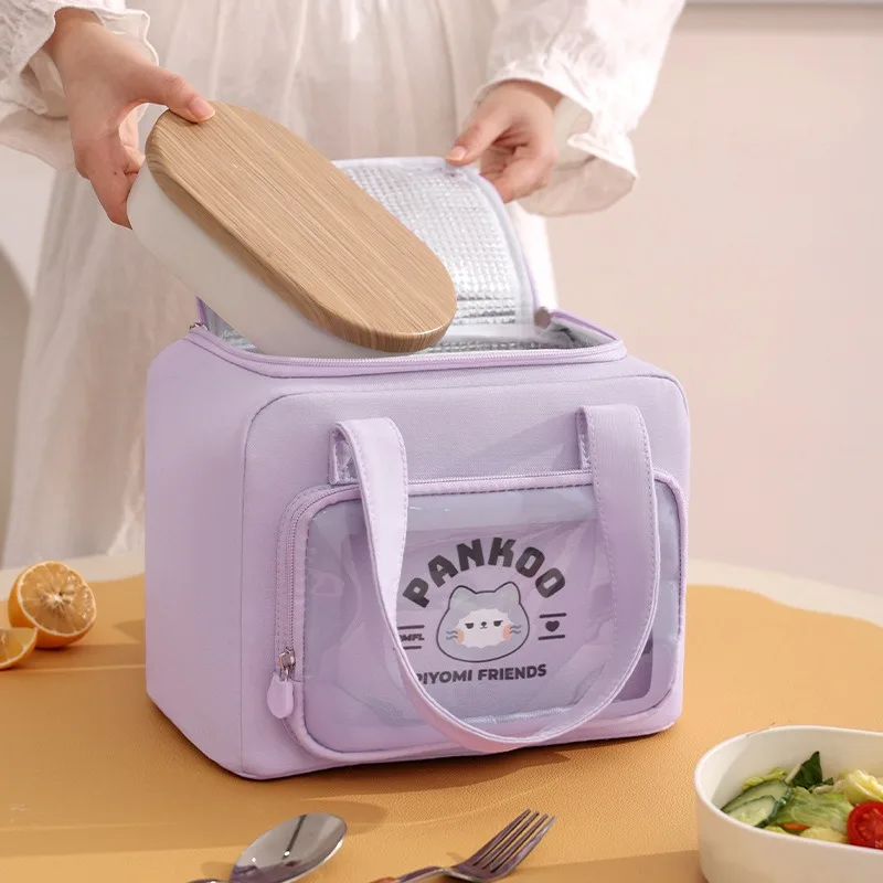 Portable Thermal Insulation Bag Lunch Box Bag Student Cute Cartoon Thickened Bento Bag New Model Lunch Bag for Kids