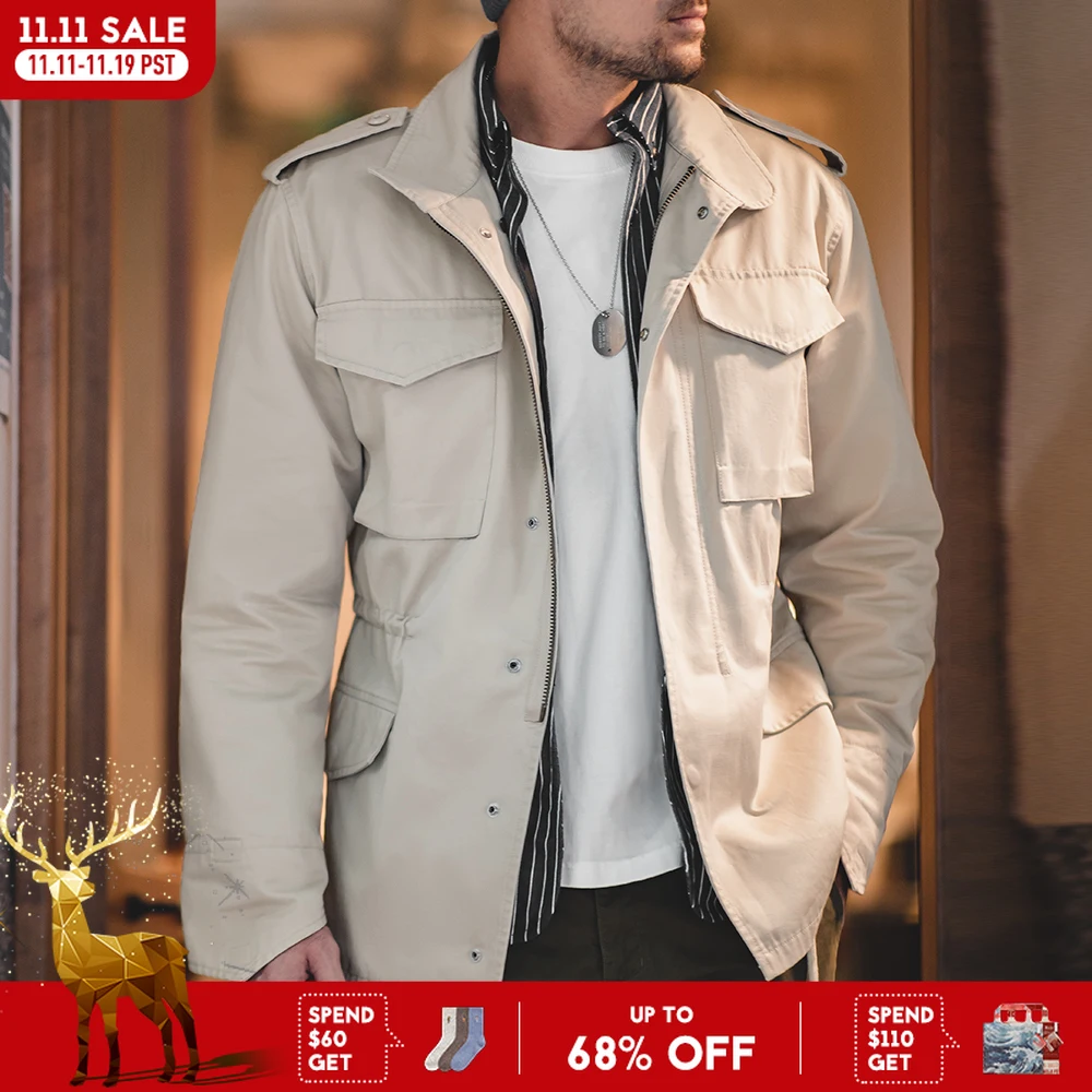 

Maden Vintage M65 Jackets for Men Outdoor Windbreaker Tactical Coats Oversize Racing Hiking Jacket Male Brand Clothing