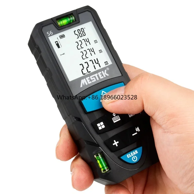 

Mestek Mini Handheld Distance Meter 50m Rangefinder OEM Tape Measure Roulette Tool Range Finder Distance Meter