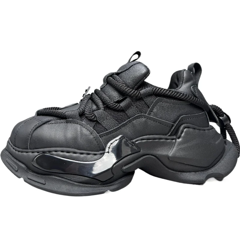

Europe and America Style Daddy Shoes for Men's Genuine Leather Sneakers Comfortable Height Increasing Shoes Casual Sports Shoes