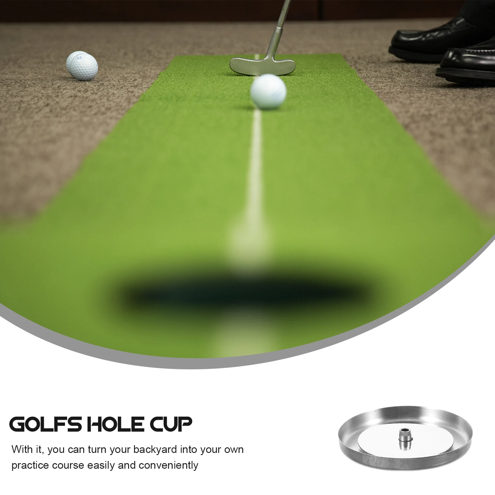 

Golf Accessories 1.3CM Hole Cup Stainless Steel Practice Putting Cups Flags Metal Golf Training Supplies Home Use