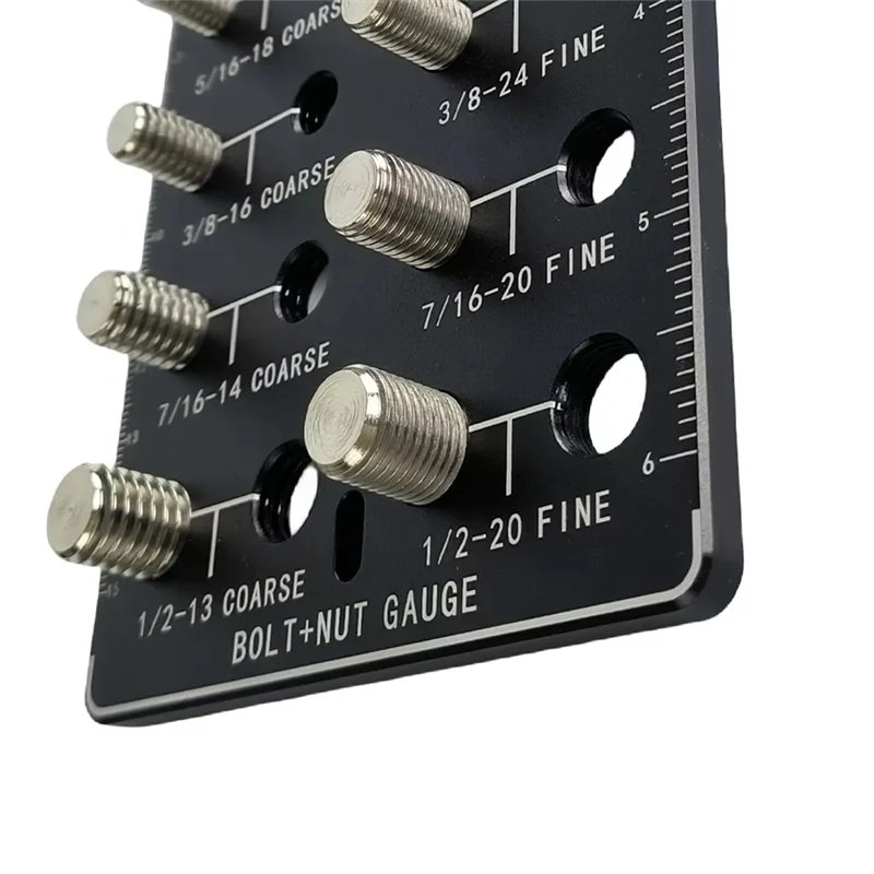 AB08-1Pcs Thread Checkers,Nut And Bolt Thread Checkers,Bolt Size And Thread Gauge,Bolt And Nut Identifier Gauge,Bolt Gauge