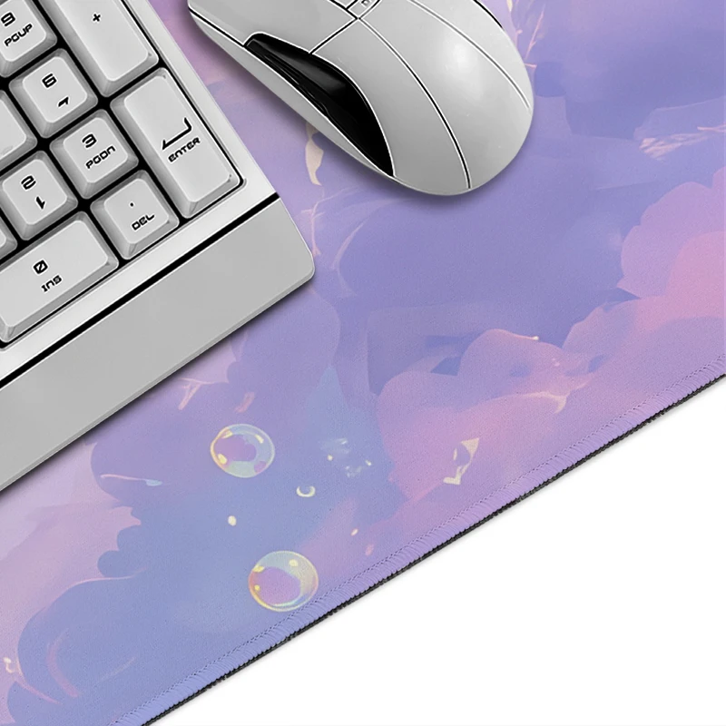 Mouse Pad Pastel Purple Cloud Moon Sky Gamer XL Custom Large New Mousepad XXL Desk Mats Soft Office Carpet Gaming laptop