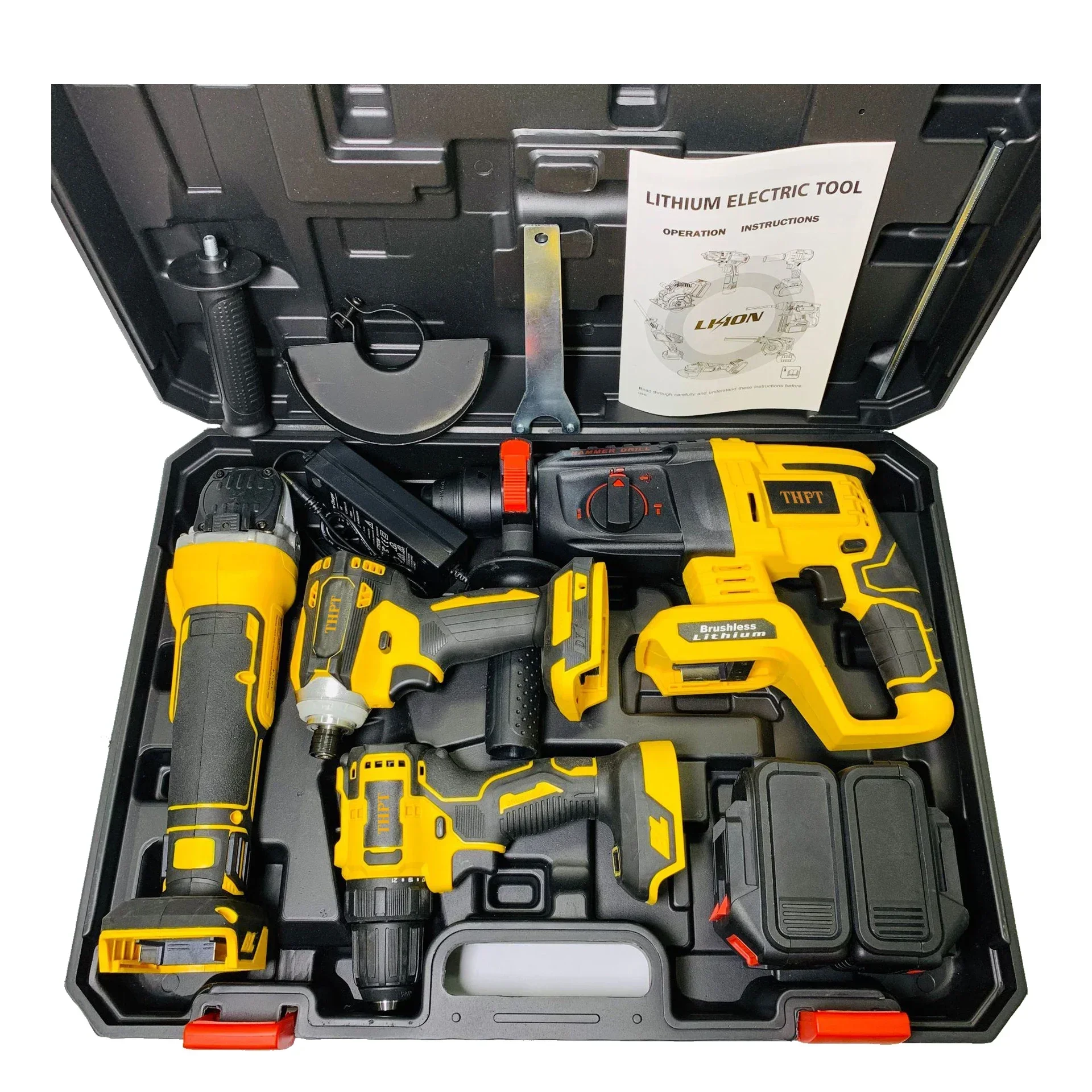 

003 21v cordless drills machine hand power tool sets combo kit electric power wrenches concrete brushless impact wrench