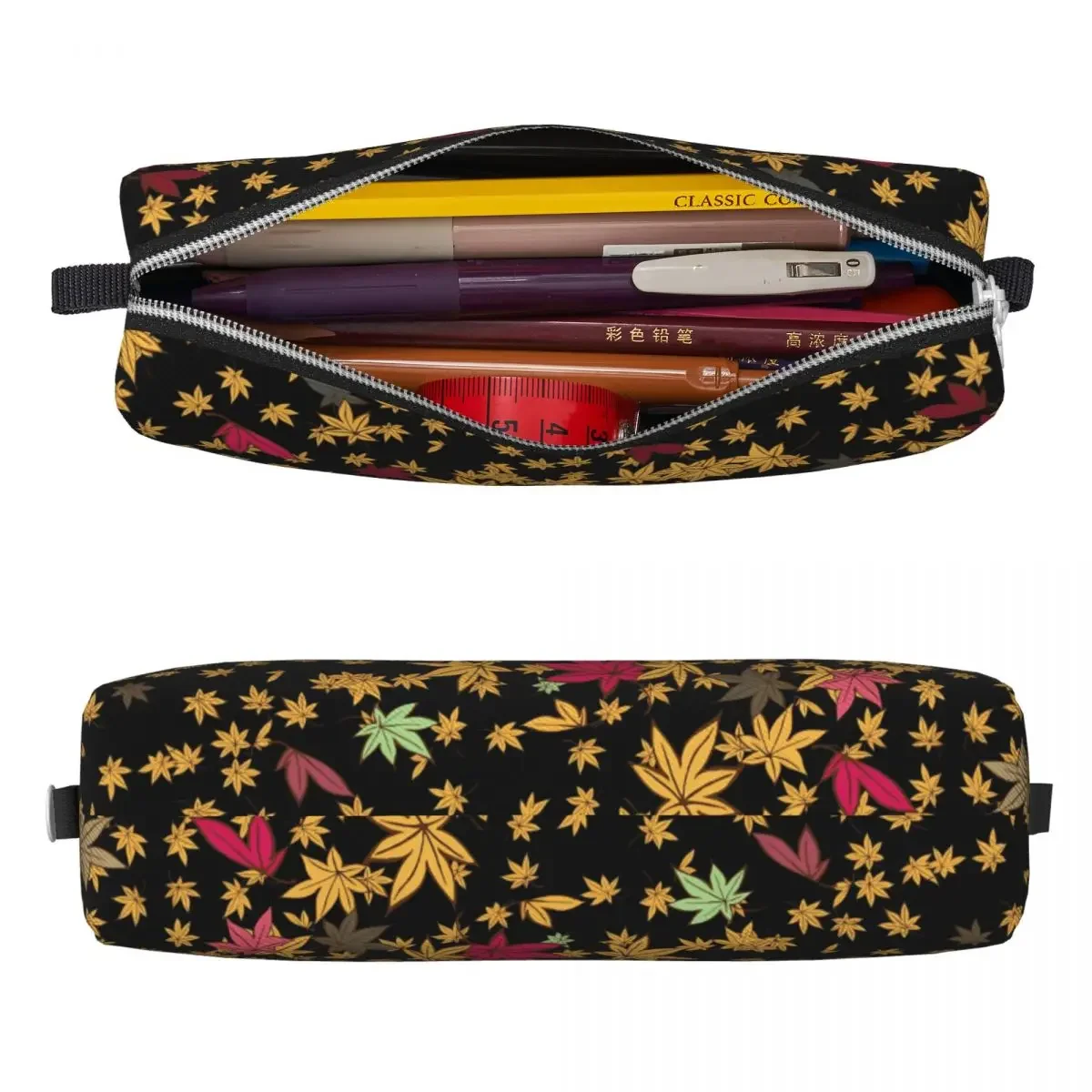 Leaf Print Pencil Case Colorful Boy Girl Lovely  Box Graphic School  Cases Supplies Gift Idea