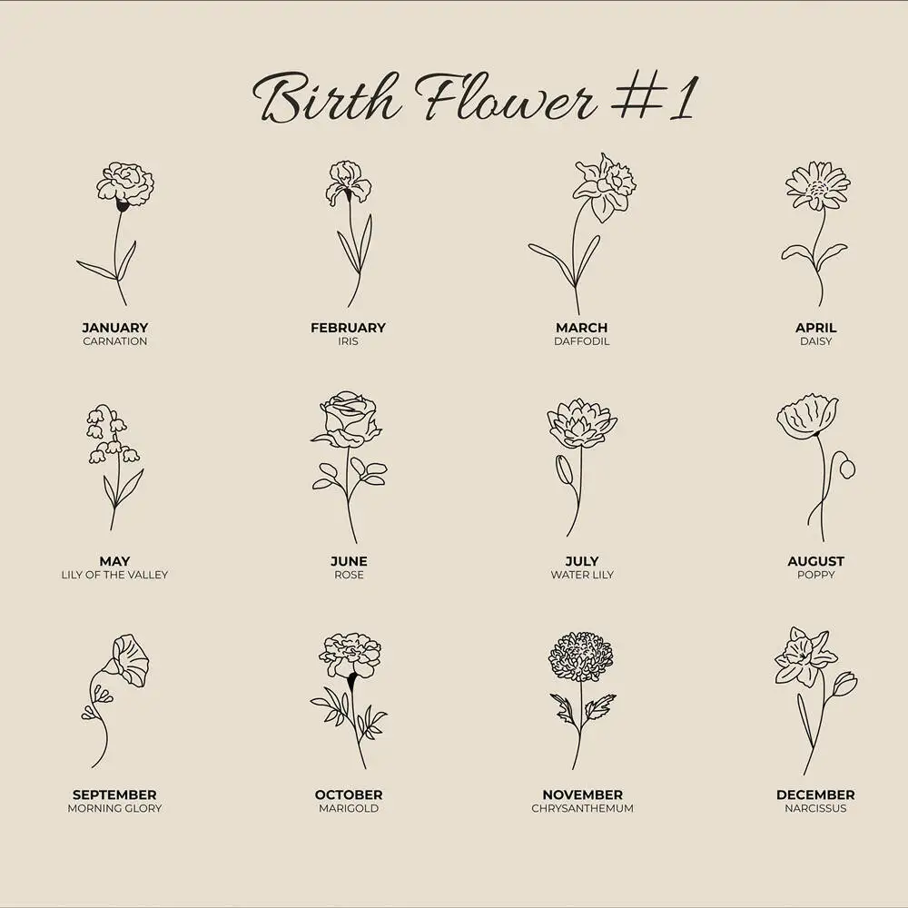 مخصص الولادة زهرة سوار هندسي جولة شخصية الميلاد مجوهرات أساور للنساء عيد الميلاد المعمودية هدية #6