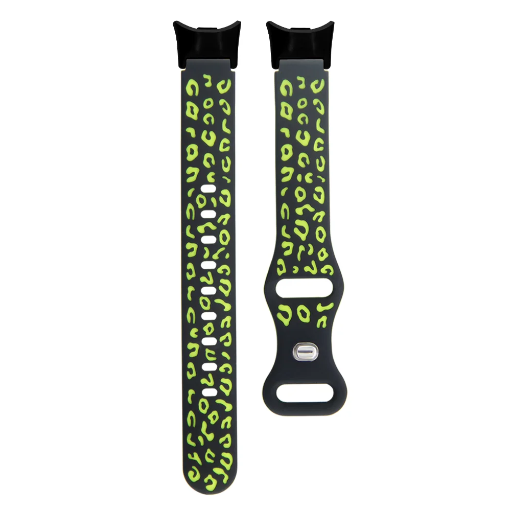

Leopard Print Wristband For Xiaomi Band 8 8NFC Quick Release Breathable Silicone Replacement Adjustable Sport Smart Watch Strap