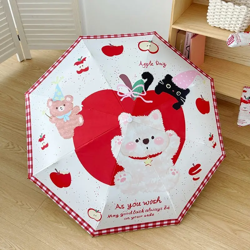 

Солнцезащитный и дождевой зонт Auatic Bling 2-в-1 для женщин, складной, с защитой от УФ-излучения, в корейском стиле...