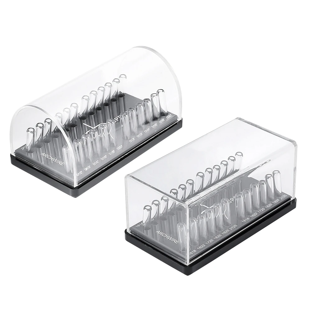 

1PCS Dental Orthodontic Round Rectangular Archwire Box Acrylic Dispenser Placing Box Arch Wires Holder Dentistry Instrument