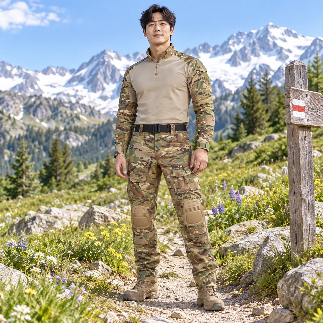 Tactical Kits Mens Outdoor Camo Suits Combat Uniform Hunting Pants Training Shirts Duty Cargo Trousers Wear-resisting Sets