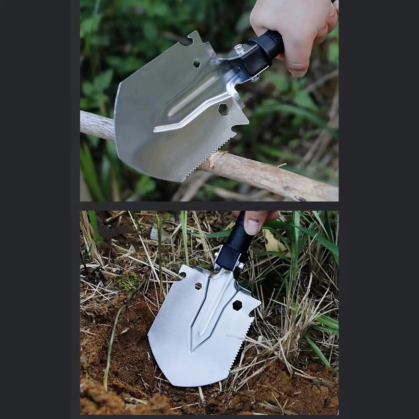 مجرفة التخييم قابلة للطي معاول قابلة للطي للتخييم معدات متعددة الوظائف معدات عالية القوة لزراعة البستنة #5