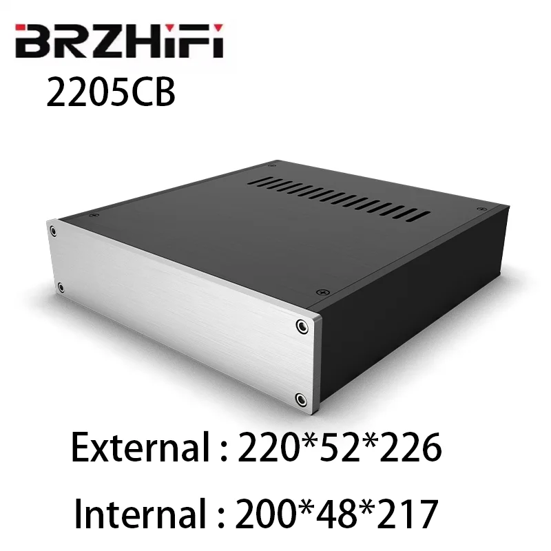 

BRZHIFI 2205CB Digital Amplifier Housing High End Music player Circuit Board Box Durable Audio DAC Aluminum Enclosure for DIY