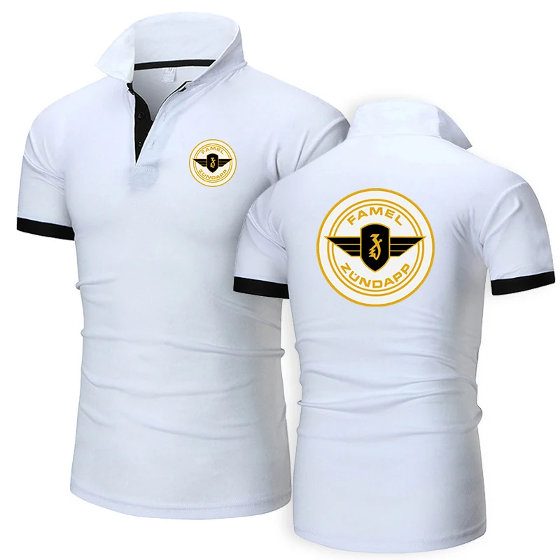Zundapp Motorcycle 2024 Men's New Summer Fashion Polo Shirts Comfortable Short Sleeves Cotton Harajuku Casual Sport T Tees Top
