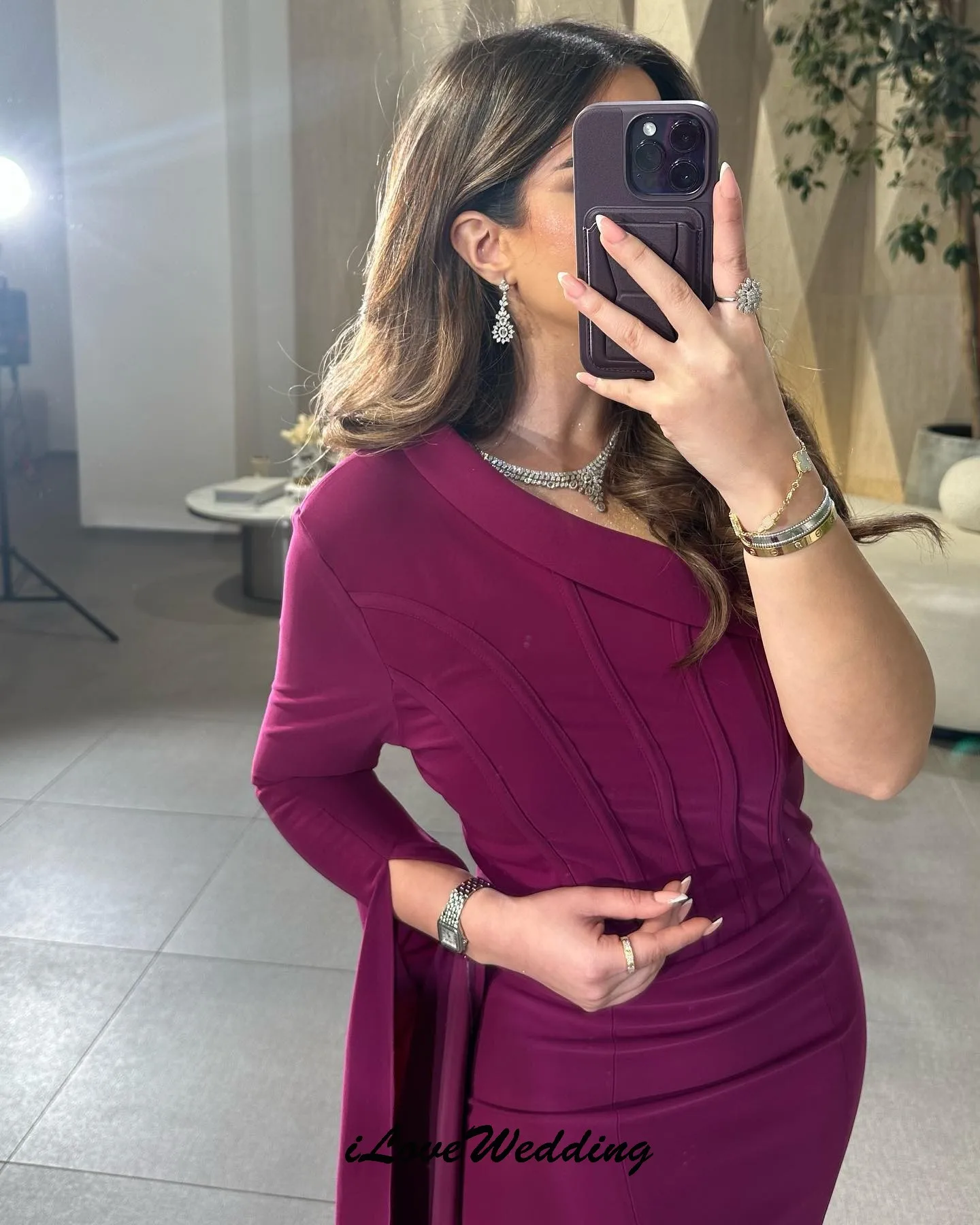 Vestidos de Noche fucsia de un hombro, vestido de fiesta elegante para mujer, vestidos de graduación hasta el tobillo de satén, Gala Formal personalizada 2025