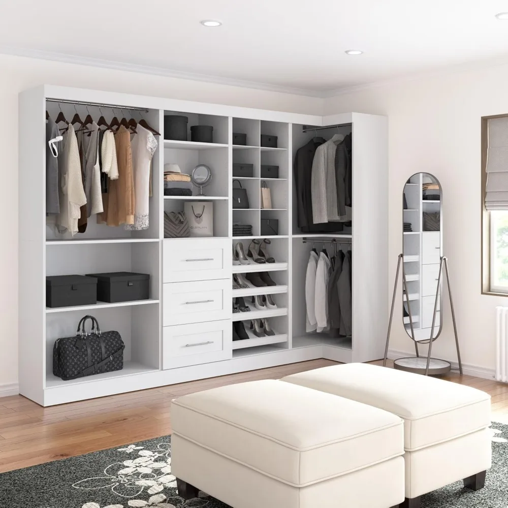 Pur 83W Walk-in Closet Organizer in White