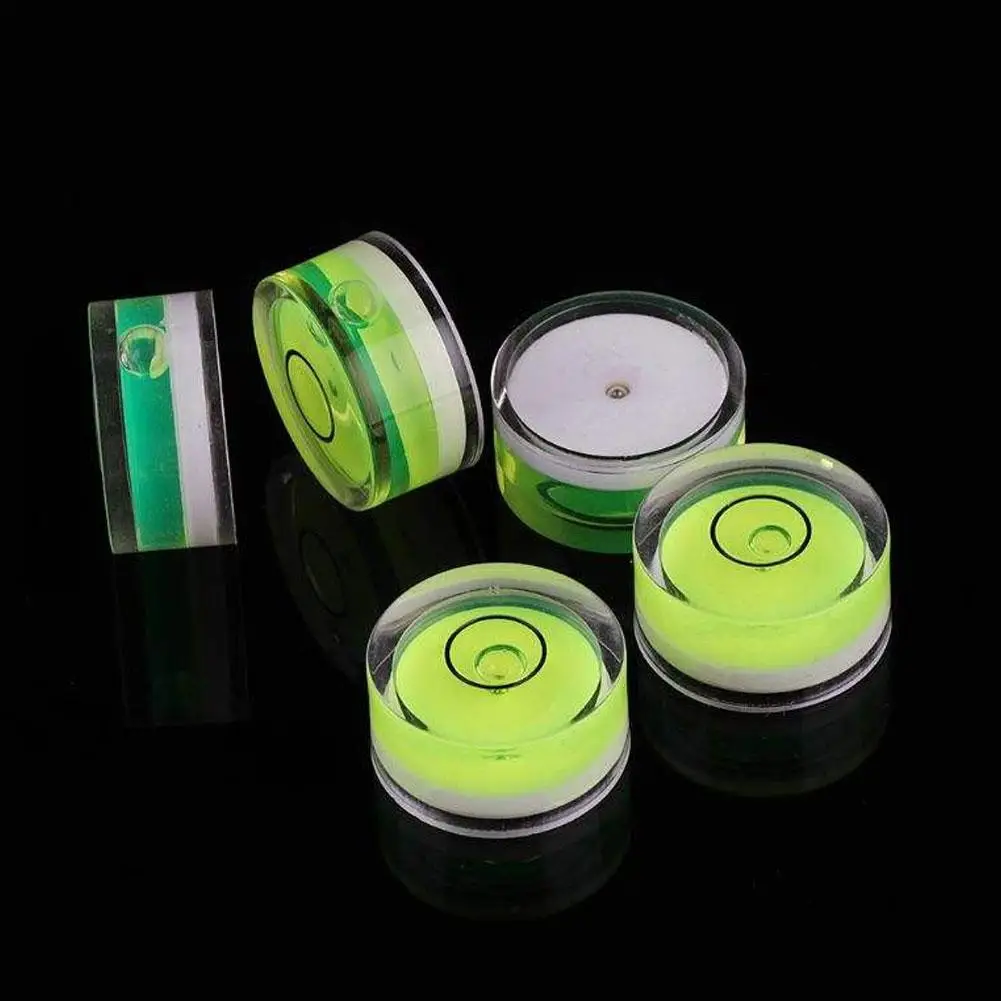 5pcs Mini Bubble Level High Accuracy Round Spirit Level For Photography, Carpentry, And DIY Tool Alignment