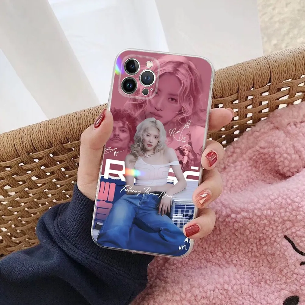 KPOP Rosie APT Phone Case For IPhone 16 15 14 11 12 13 Mini Pro XS Max Cover 6 7 8 Plus X Funda Shell #6