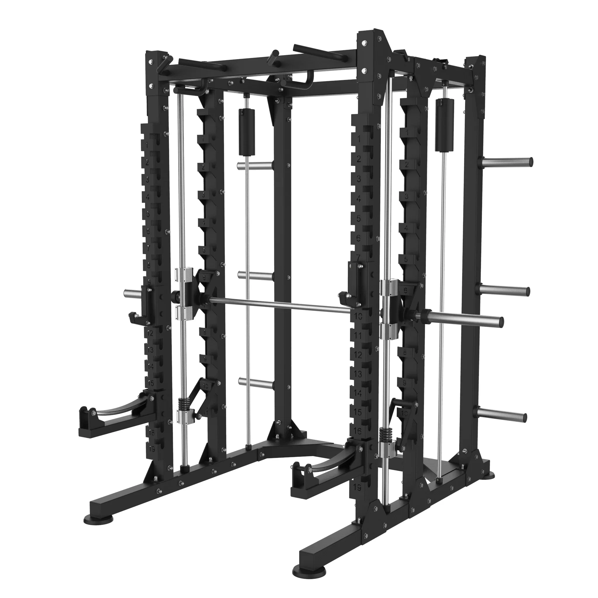 Functional Trainer Smith And Squat Rack Machine All In One Home Gym Equipment Exercise Multi Function With Weight Stack