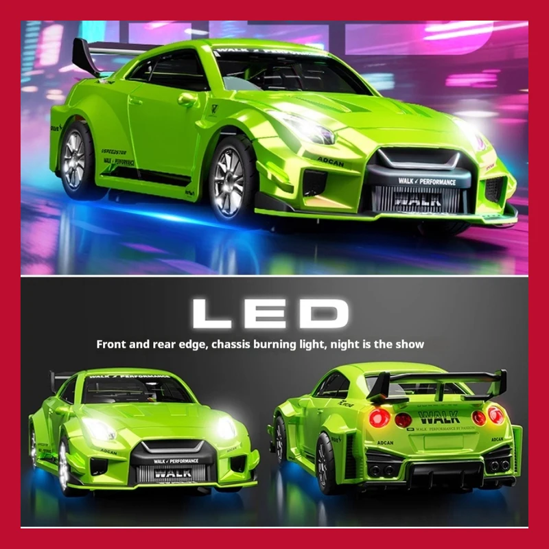 New 1:43 Scale Remote-Controlled Toy Car RC Four-Wheel Drive Drift Alloy Vehicle with Built-In Gyroscope Ideal Holiday Gift