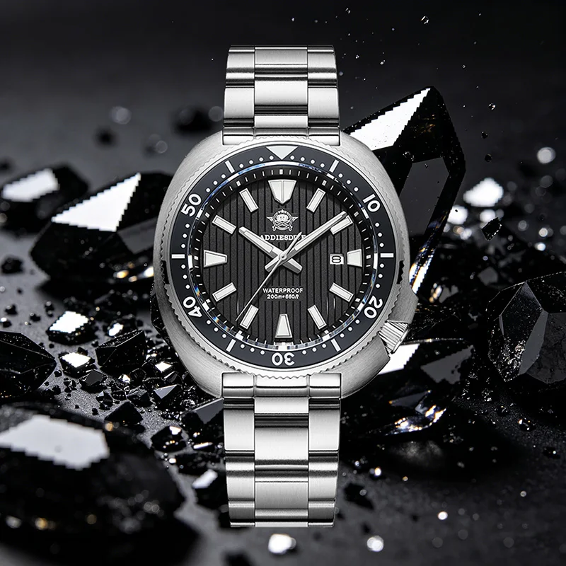 

ADDIESDIVE Quartz Watches For Man Japan 2115 Top Brand Sapphire Mirror Ceramic Bezel 200m Waterproof Watch BGW9 Super Luminous