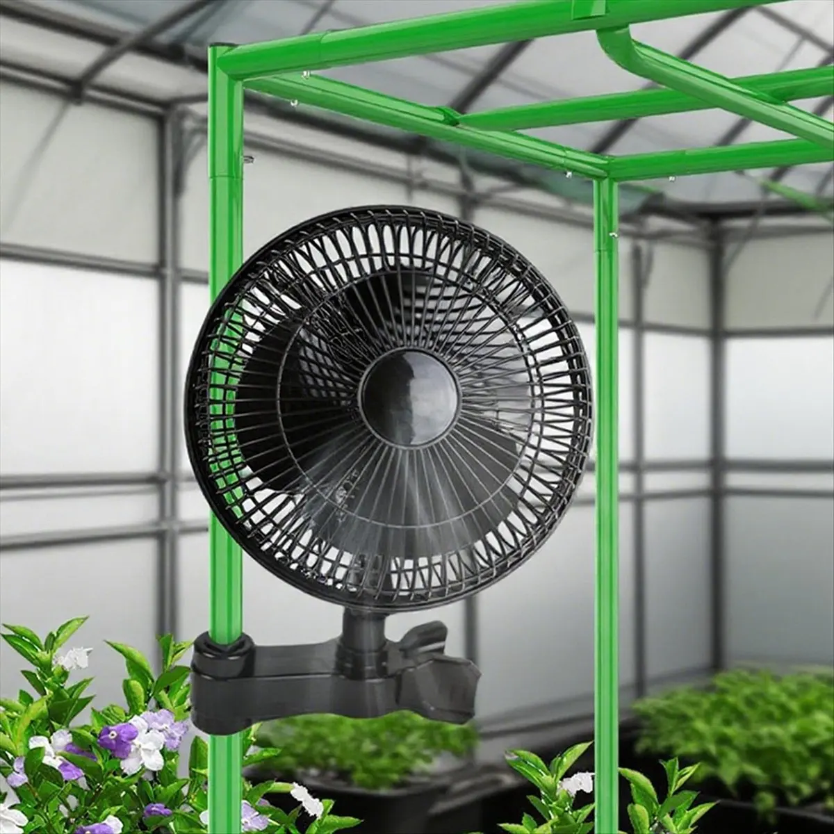 ABKM Grow Tent Clip Fan Quiet Oscillating Ventilation for Hydroponics Circulation Cooling for Hydroponics Greenhouses EU Plug